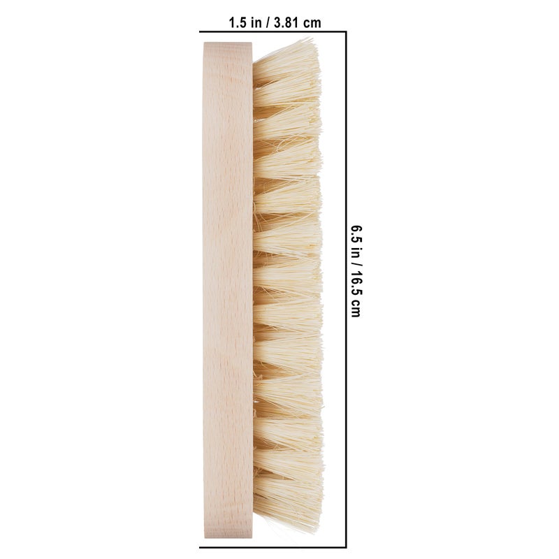 REDECKER Tampico Fiber Wooden Scrub Brush with Untreated Beechwood Handle, 6-1/2 inches Natural Bristles are Heat-Resistant and Retain Shape - Wooden Scrub Brushes for Cleaning - Image 3